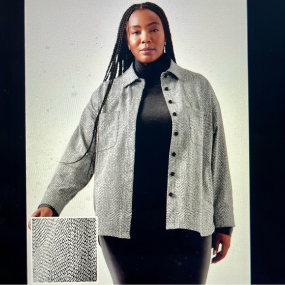 Athleta Jackets & Blazers - Athleta Textured Shirt Jacket - Size 3X